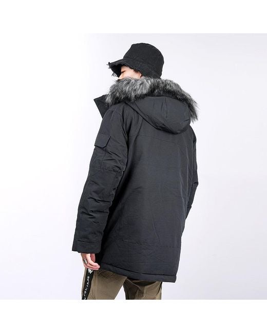 New Balance Blue Warm Long Down Jacket for men