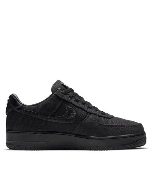 Nike Black X Stussy Air Force 1 Low 'Triple' for men