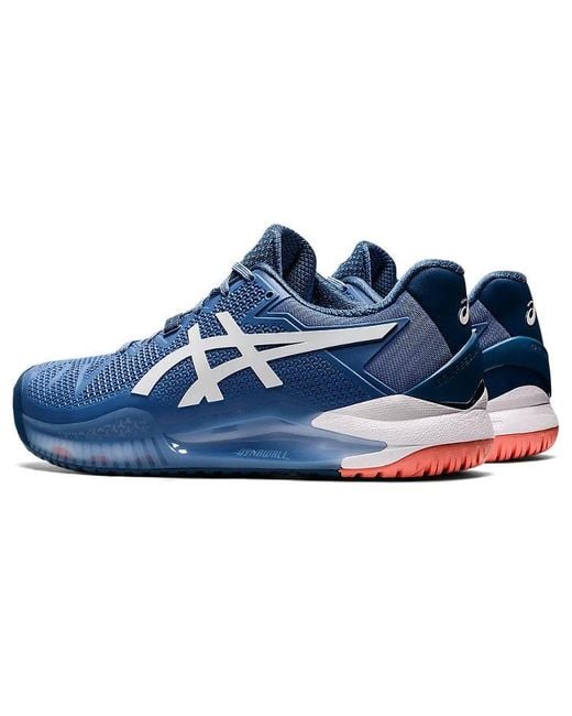Asics Blue Gel Resolution 8 2E Wide Harmony' for men