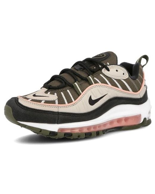 Nike Black (Wmns) Air Max 98 'Cargo Khaki Coral'