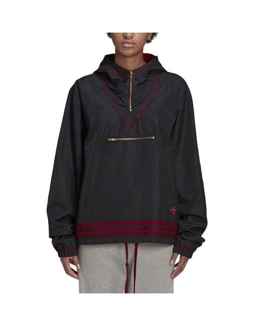 Adidas Blue Originals Printing Hooded Jacket