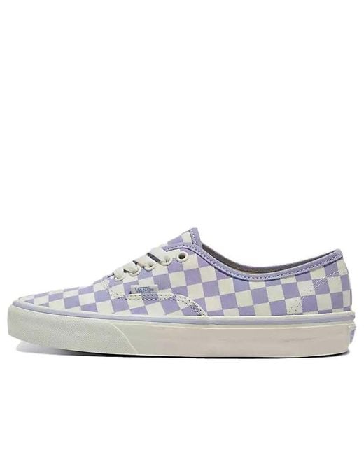 Vans Blue Authentic Checkerboard Shoes for men