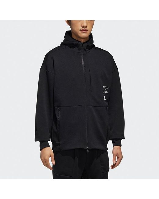 Adidas Blue Id Sweat Hd Casual Sports Jacket S for men