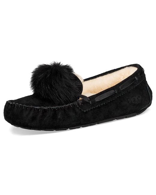 Ugg Black (Wmns) Ansley Bow Glimmer Fleece Lined Shoe