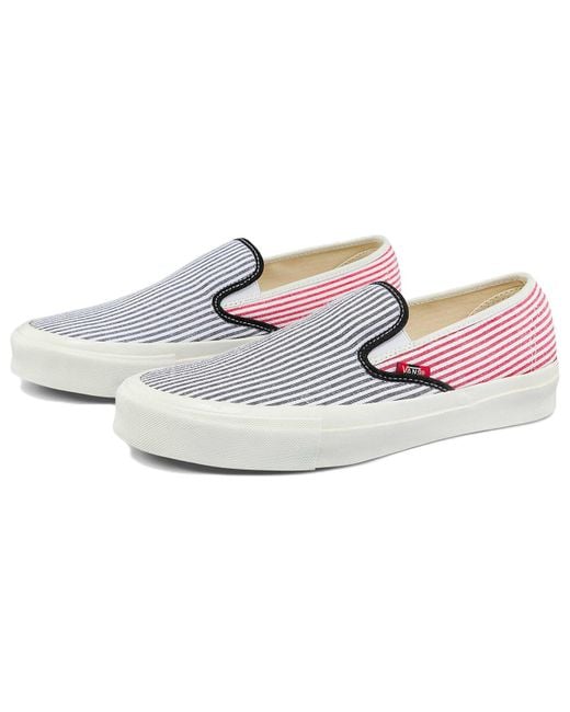 Vans Pink Style 48 Lx Casual Fashion Skate Shoes Stripe for men