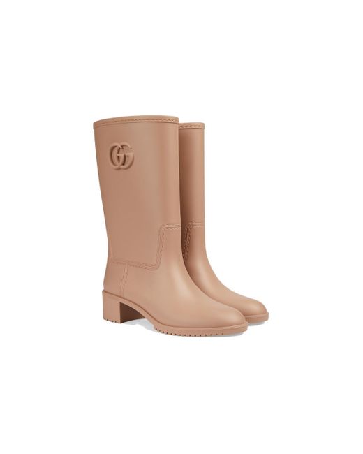 Gucci Natural Double G Rain Boot