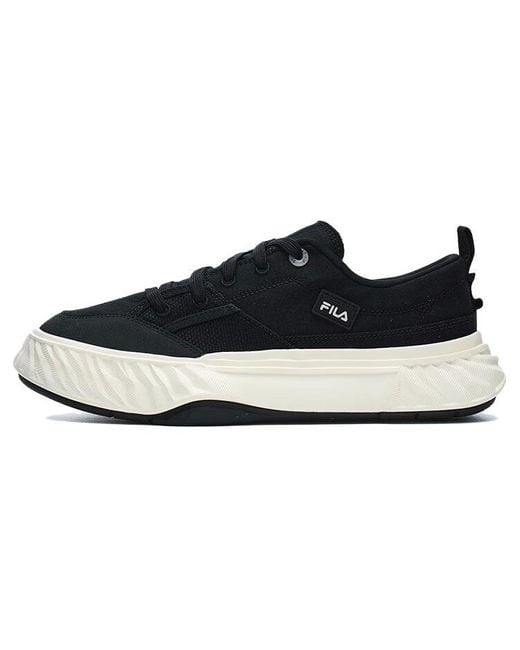 Fila Blue Canvas Low Nonslip Durable Shoes for men