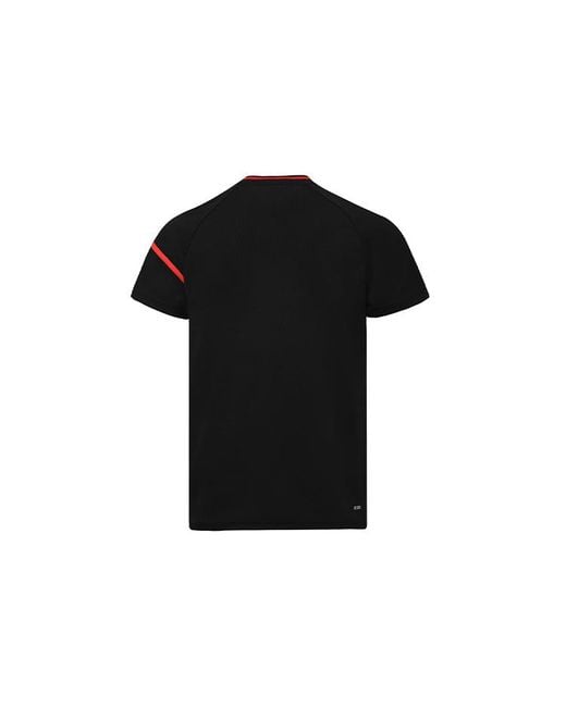 Li-ning Black Badminton Series Breathable Training Sports Short Sleeve Couple Style for men