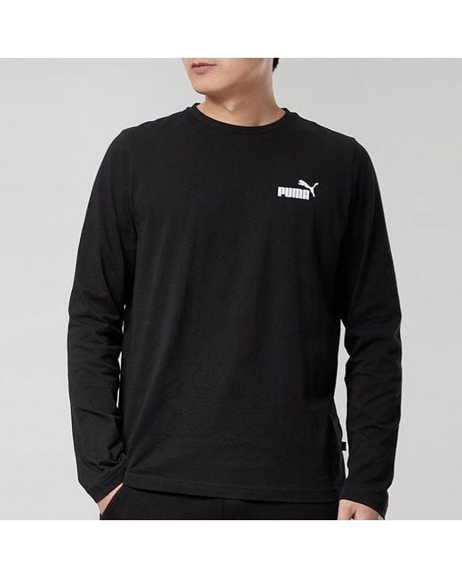 PUMA Black Essentials Long Sleeve T-Shirt for men