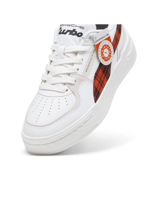 PUMA White X Porsche Legacy Ca Pro 'Tartan Formstrip Redmazing' for men
