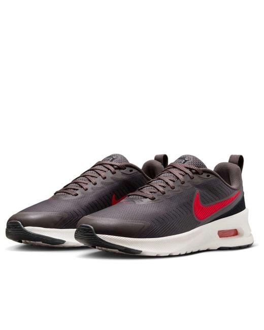 Nike Red Air Max Nuaxis 'Cave Stone Flat Pewter Dark Smoke Bright Crimson' for men