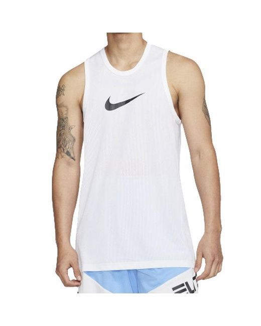 Nike White Dri-Fit Series Sports Sleeveness Vest for men
