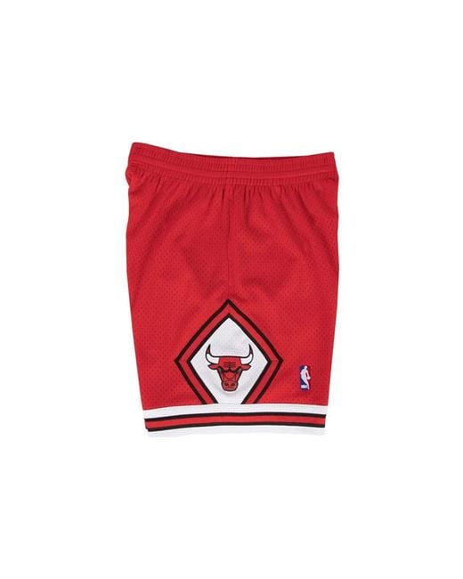 Mitchell & Ness Red Nba Swingman Shorts Chicago Bulls Road 1997-98 for men
