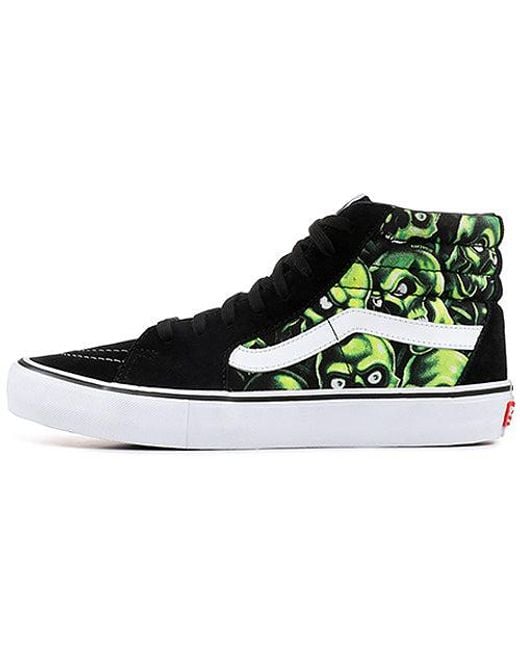 Vans Black Supreme X Sk8-Hi 'Glow-In-The-Dark Skull Pile' for men