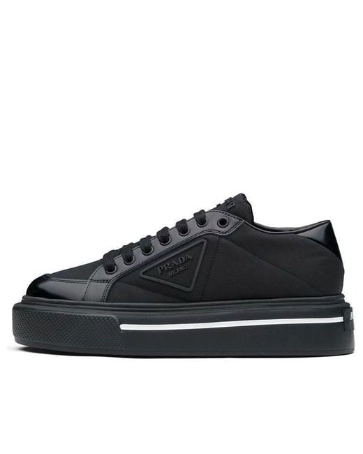 Prada Black (Wmns) Macro Re-Nylon And Brushed Leather Sneakers