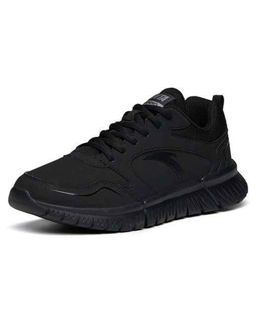 Anta Black Running Series Sneakers Leather 'All' for men