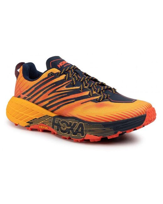 Hoka One One Orange Speedgoat 4 Fusion Iris' for men