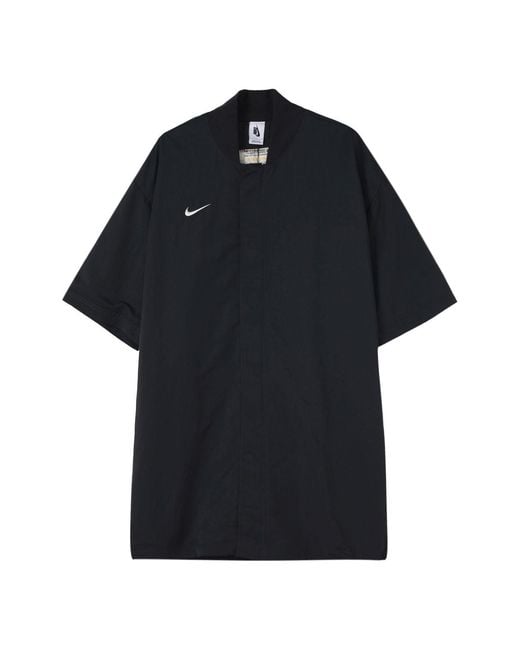 Nike Black X Fear Of God X Nba Crossover Solid Color Loose Short Sleeve Shirt for men