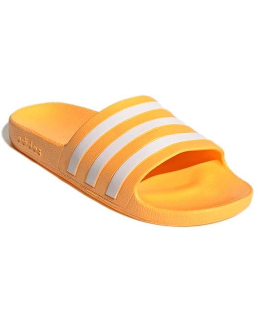 Adidas Orange Adilette Aqua for men