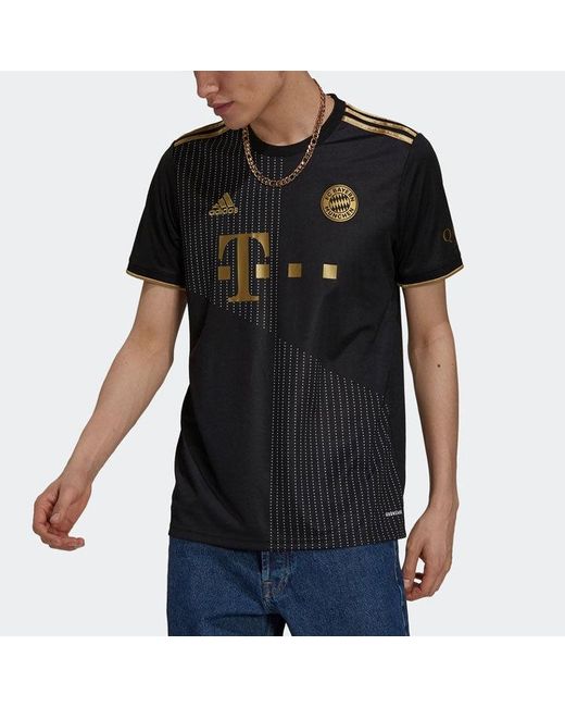 Adidas Black Bayern Munich Away Fan Edition Sports Short Sleeve Jersey for men