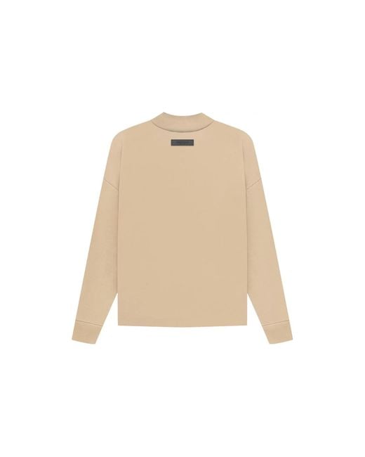 Fear Of God Natural Ss23 Long Sleeve Logo Tee 'Sand' for men