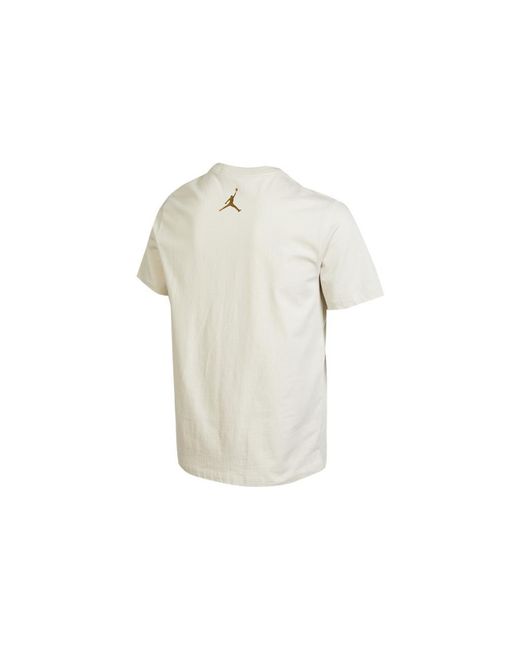 Nike White Alphabet Shoe Printing Round Neck Casual Short Sleeve for men