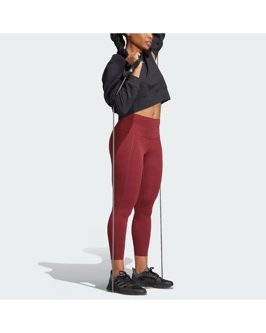 Adidas Red (Wmns) Optime Power 7/8 Leggings