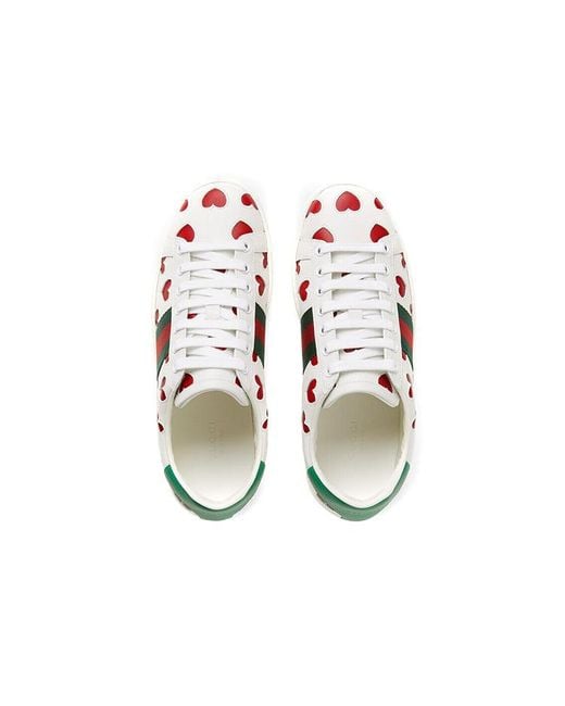Gucci Red (Wmns) Ace 'Hearts'