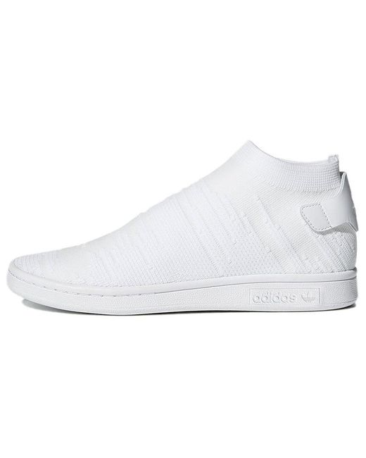 Adidas White (Wmns) Stan Smith Sock Primeknit 'Triple'