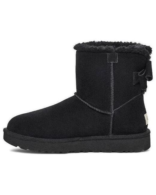 Ugg Black (Wmns) Mini Bailey Suede Bow