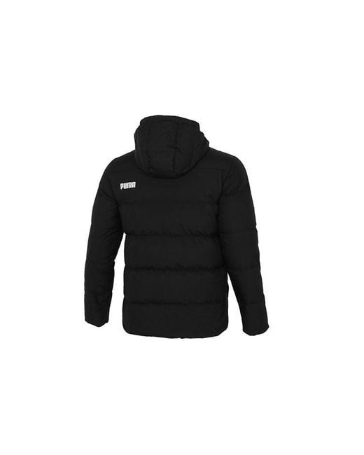 PUMA Black Logo Down Jacket for men