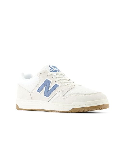 New Balance White 480 'Heron' for men