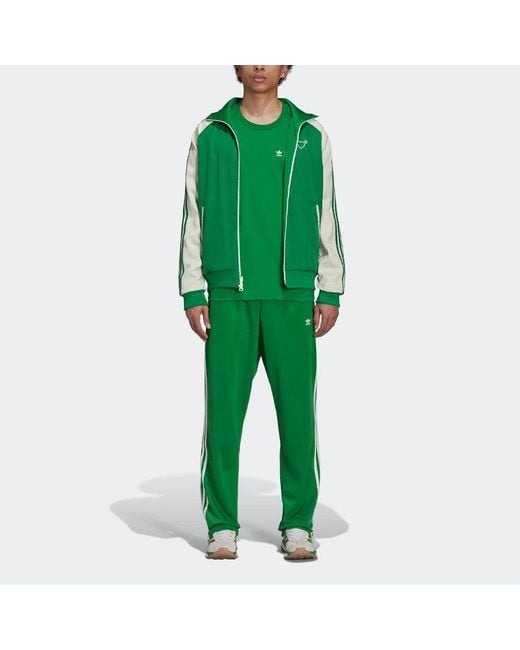 Adidas Green Originals X Human Made Crossover Side Stripe Casual Sports Long Pants for men