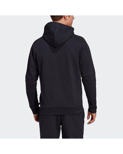 Adidas Blue Mhs Fz Sta Sports Hooded Knitted Jacket for men