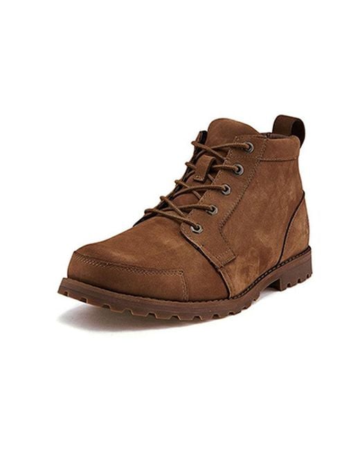 Timberland Brown Earthkeepers Leather Chukka Wide Fit Boots 'Medium Nubuck' for men