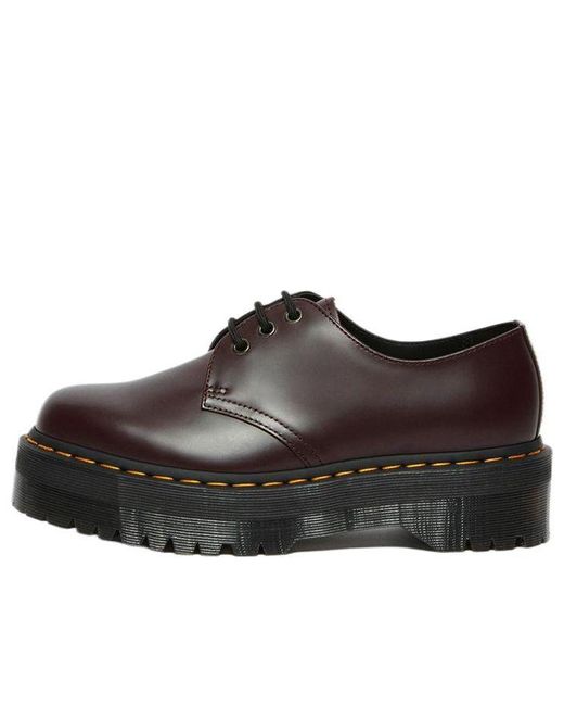 Dr. Martens Brown 1461 Smooth Leather Platform Shoes for men