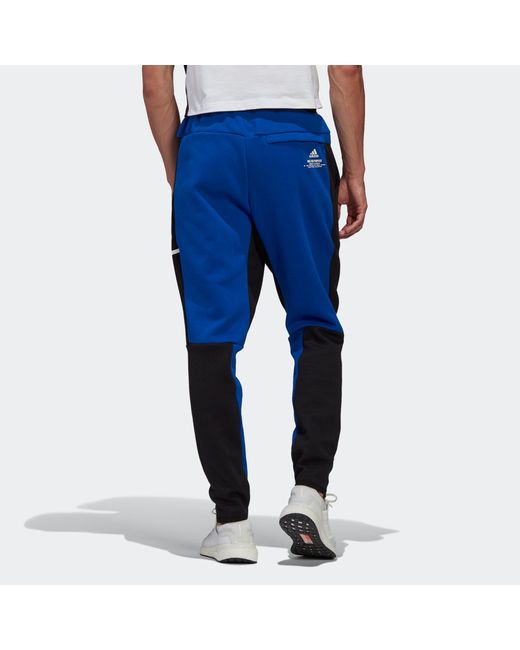 Adidas Black Sports Casual Long Pants Colorblock for men