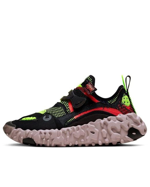 Nike Black Ispa Overreact Flyknit 'Crimson Volt' for men