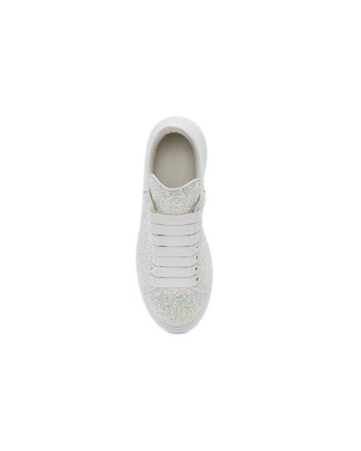 McQueen White (Wmns) Oversized Glitter Sneaker
