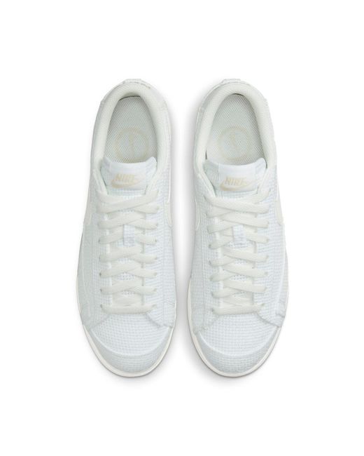 Nike White (Wmns) Blazer Low Platform Essential 'Summit Woven'