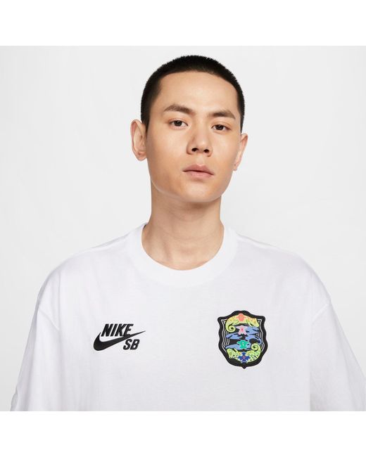 Nike White Sb Skate T-Shirt for men