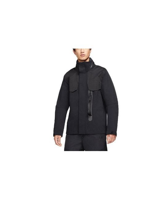 Nike Blue Sportswear Tech Pack Sports Storage Simple Hooded Jacket for men