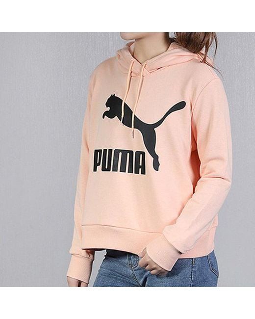 PUMA Pink (Wmns) Classics Logo Hoodie