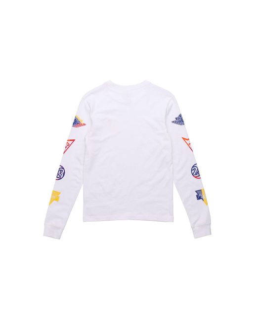 Nike White Logo Printing Round Neck Pullover Long Sleeves for men