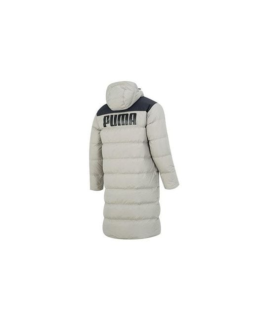 PUMA Gray Down Puffer Jacket for men
