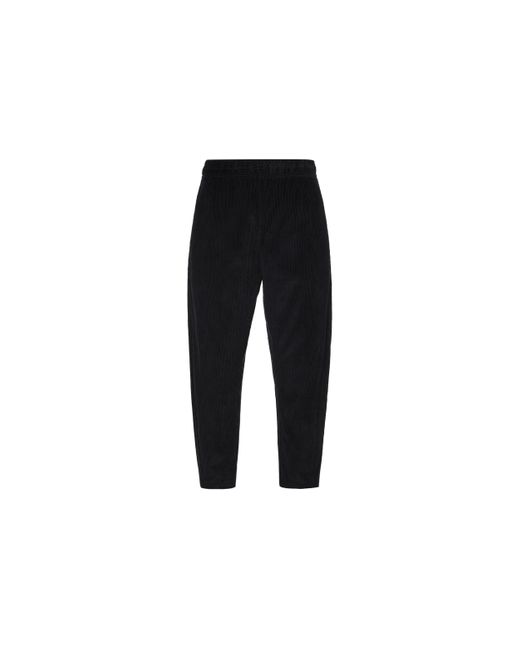 Nike Black Solid Color Corduroy Cone Cropped Casual Pants/Trousers for men