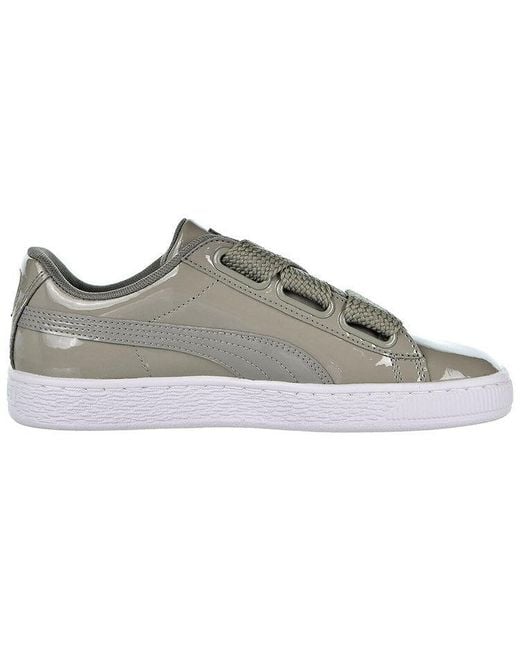 PUMA Gray (Wmns) Basket Heart Patent