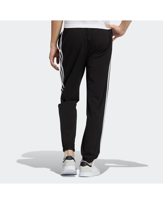 Adidas Black Neo M Ce 3S Wv Tp Side Stripe Casual Sports Bundle Feet Long Pants for men