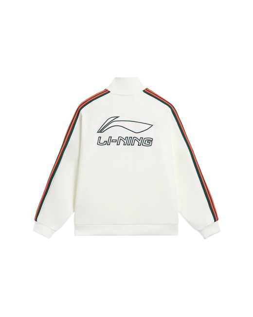 Li-ning White Striped Graphic Jacket for men