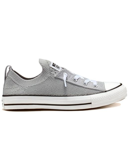 Converse Chuck Taylor All Star Shoreline Knit Slip Low Top Grey in White |  Lyst